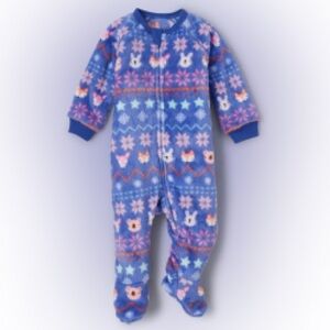 Blue Patterned Kids One Piece